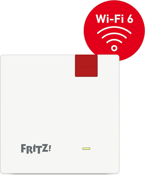 AVM Fritz!Box 7510 (Wi-Fi 6 Router (WLAN AX), bis zu 600 MBit/s (2,4 GHz)) & Fritz!WLAN Mesh Repeater 2400 (Dual-WLAN AC + N bis zu 1.733 MBit/s (5GHz) + 600 MBit/s(2,4 GHz), 1x Gigabit-LAN)